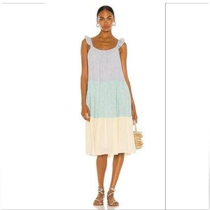 Rails Capri Mixed Rainbow Stripe dress size small boho